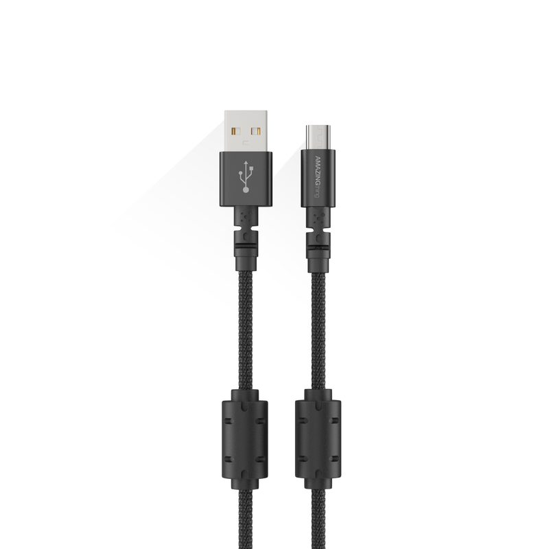 Power Max Pro Micro to USB-A Charging Cable with Dual Ferrite Ring (3M / 4M)