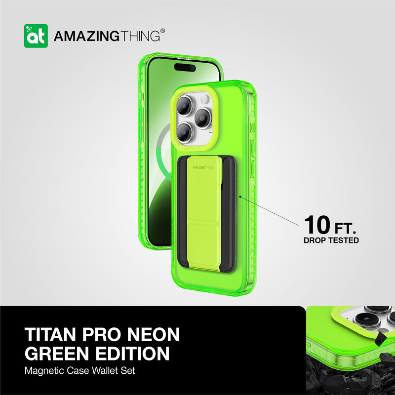 Titan Pro Neon Magnetic Case Wallet Set | iPhone 15 Pro Max